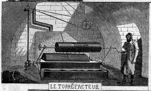 Schokoladenherstellung: der Torrefaktor. Usine de M. Masson, Paris
