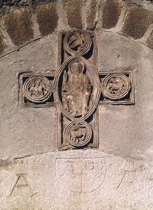 Christus in Majestät mit Symbolen der Evangelisten, 9.-10. Jahrhundert