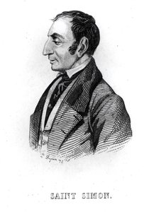 Claude Henri de Rouvroy (1760-1825) Comte de Saint-Simon, 18.-19. Jahrhundert von French School