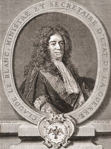 Claude Le Blanc, 1669-1728. Französischer königlicher Beamter des Ancien Régime und zweimaliger Kriegsminister. Aus Les Heures Libres, veröffentlicht 1908.