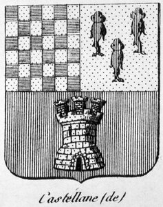 Wappen von Castellane - in „Das allgemeine Wappenbuch des französischen Kaiserreichs“ von Henry Simon von French School
