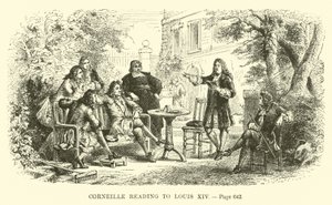 Corneille liest Ludwig XIV. vor von French School