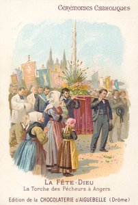Fronleichnamsprozession der Fischer von Angers, Frankreich