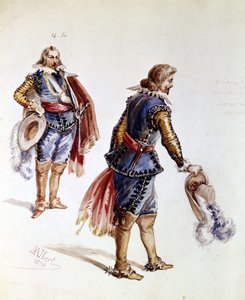 Kostüme für Victor Hugos Ruy Blas. Zeichnung von Albert aus dem Jahr 1872. Maison Victor Hugo, Paris von French School