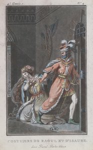 Kostüme von Raoul und Isaure, aus der Oper Raoul Barbe-Bleue, 1790 von French School