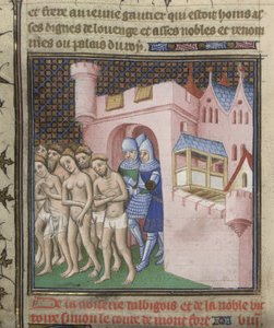 Vertreibung der Albigenser aus Carcassonne im Jahr 1209, aus den 