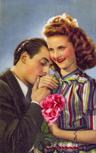 Paar mit Rosen, ca. 1930