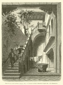 Hof der Casa Goldoni von French School
