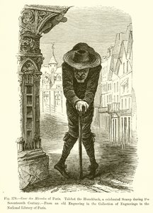 Cour des Miracles von Paris. Talebot der Bucklige, ein berühmter Gauner im 17. Jahrhundert von French School