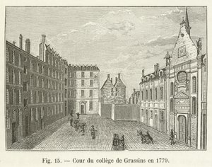 Hof des Collège de Grassins, 1779 von French School