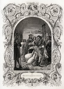 Tod der Päpstin Johanna (Pontifikat von 855 bis 858). Gravur zur Illustration der Histoire des papes von Maurice Lachatre (1814-1900), Librairie du progrès, Paris von French School
