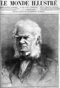 Tod des Akademikers Auguste Cuvillier Fleury (1802-1887) in „The Illustrous World“ vom 29. Oktober