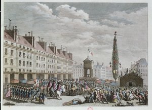 Erklärung der Verfassung, Place des Innocents, Paris, September 1791, 1791 von French School