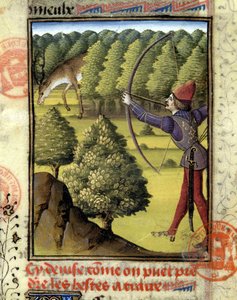 Hirschjagd - aus „Hunting book of Gaston Phoebus, Count of Foix, Lord of Béarn“