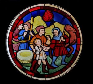 Darstellung von Joseph, der von seinen Brüdern verkauft wird, aus der Ste Chapelle, Bay N