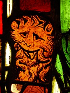 Darstellung eines Löwen im St. Petrus Panel: aus der Kapelle des Schlosses, Rouen?