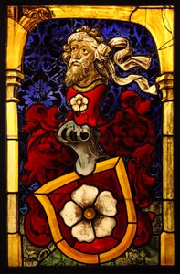 Wappen der Familie Mullenheim, ca. 1467, aus der Werkstatt von Peter Hemel; Elsass
