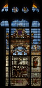 Darstellung des Nordfensters in der Kapelle im Schloss Chantilly von French School