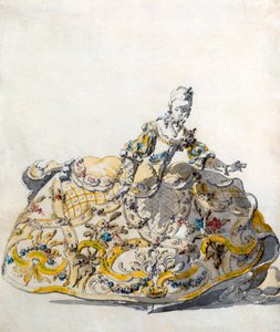 Entwurf für ein Damenkleid, 1780er Jahre
