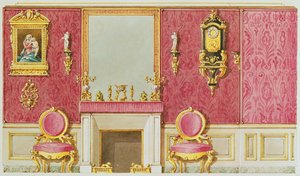 Entwurf für einen Salon in der Rue Fortunee, das Haus, das Balzac 1847 kaufte