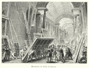 Verwüstung des Louvre-Museums von French School