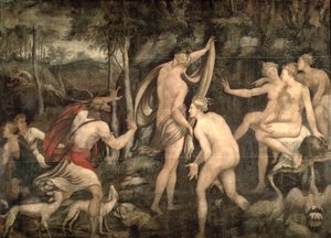 Diana und Actaeon, Fontainebleau-Schule, Mitte des 16. Jahrhunderts von French School