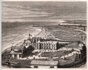 Dieppe - Normandie - Gravur in „La France illustree: geographie, histoire, administration statistique“ von V.A. Malt-Brown. 1884 von French School