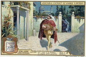 Don Juan: Akt II, Szene IV, Serenade von Don Juan - Chromo Liebig