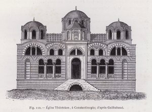 Kirche Theotokos, in Konstantinopel; nach Gailhabaud von French School