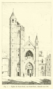 Kirche von Saint-Paul, Rue Saint-Paul, abgerissen im Jahr 1796 von French School