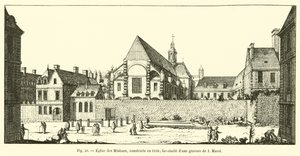 Kirche der Minimes, erbaut 1610 (Faksimile einer Gravur von I. Marot) von French School