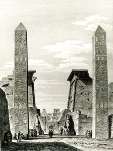 Eingang zum Luxor-Tempel, aus Voyage dans la Basse et dans la Haute-Egypte von Dominique Vivant Denon (1747-1825) 1802 von French School