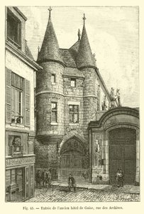 Eingang zum alten Hotel de Guise, Rue des Archives von French School