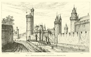 Eingang des Louvre von Karl V., von der Rue d