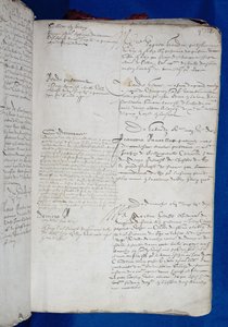 Eintrag im Gefängnisregister des Grand Chatelet von Francois Ravaillac, 1610