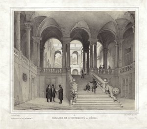 Treppe der Universität in Genua von French School