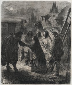 Flucht von Marie de Medicis aus dem Schloss von Blois am 22. Februar
