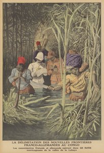 Festlegung der Grenze zwischen französischen und deutschen Gebieten im Kongo