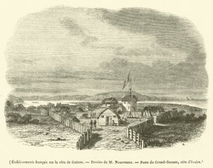 Französische Niederlassungen an der Küste von Guinea (Gravur) von French School