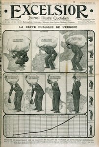 Europas Staatsschulden, Titelblatt der Zeitschrift Excelsior, 23. Januar 1914
