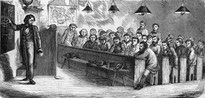 Abendkurs an einer öffentlichen Abendschule in Paris im Jahr 1858 von French School