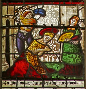 Hinrichtung von Johannes dem Täufer: Salome wartet von French School