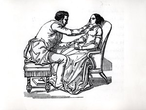 Experiment im Tiermagnetismus von Franz Anton Mesmer (1734-1815) im Jahr 1784 von French School