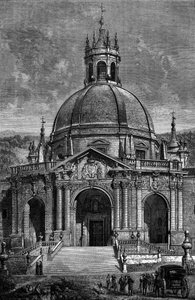 Außenansicht des Schreins des Jesuiten Ignatius von Loyola in Spanien