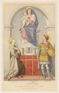 Faksimile einer Aquarelle von Ingres, mitgeteilt von Frau Ingres von French School