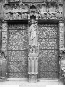 Fassade von Notre-Dame, linkes Portal, Paris