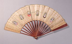 Fächer mit Figuren aus der Affaire du Collier, 1786
