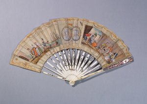 Fächer mit Illustrationen aus Die Gräfin von Cagliostro, ca. 1786