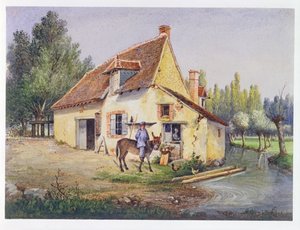 Bauernhof in der Region Epernay, ca. 1850 von French School