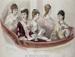 Mode Frauen - in „Fashion Illustrated“, 2. Hälfte des 19. Jahrhunderts